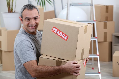 Prepared moving boxes and furniture for a Colliers Wood relocation