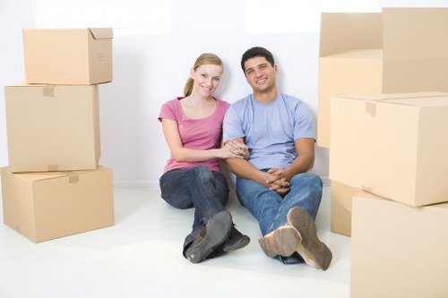 Local moving team navigating access challenges in Colliers Wood