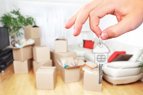 Removal van and moving team serving homes in Colliers Wood